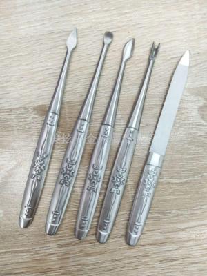 Nail tools stainless steel dead skin fork repair armor angle push push dead skin shovel ear digging