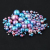 Pink Rainbow and Blue Rainbow No Hole  Round Pearls Imitation Pearls Craft Art Diy Beads Nail Art Decoration