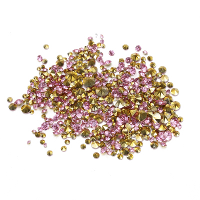 Wholesale Light Pink Resin Rhinestones PointBack Glue On Beads Many Sizes Diamond Jewelry Nail Art Wedding Dress 