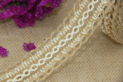 DIY handmade Christmas wedding craft decoration wide linen belt hemp rope hemp side band sideband