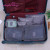 Travel 6 - piece packing bag containing solid polyester