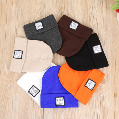 Qiu Dong season Pure color cotton men and women go out of fashion hat; The information of male and female knitted Cap sleeve head Cold Winter Cap Han Edition