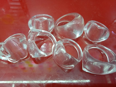 Acrylic plastic transparent ring