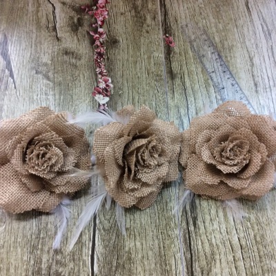Craft Christmas wedding party decorations flower linen flowers DIY ornaments decorated linen flowers