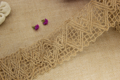 DIY handmade linen webbing natural linen clothing accessories linen roll decorative ribbon