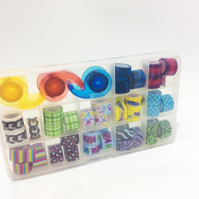 Cartoon Mini Tape DIY Handmade Student Tape Block Various Patterns PP Box Packaging