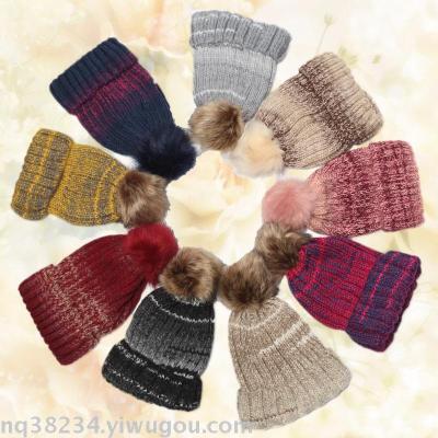 South Korean vogue hat lovers knitting wool hat ladies outdoor leisure warm hat autumn winter ball cap.