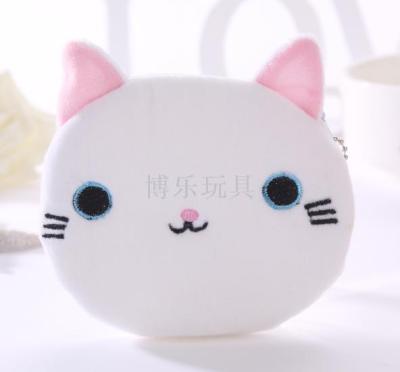 Zero wallet animal plush cute cartoon cloth art female key bag coin purse small purse.