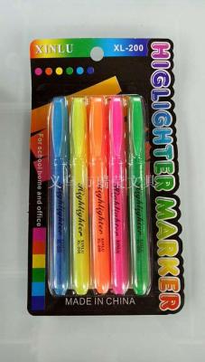 Color snap-card highlighter with round head