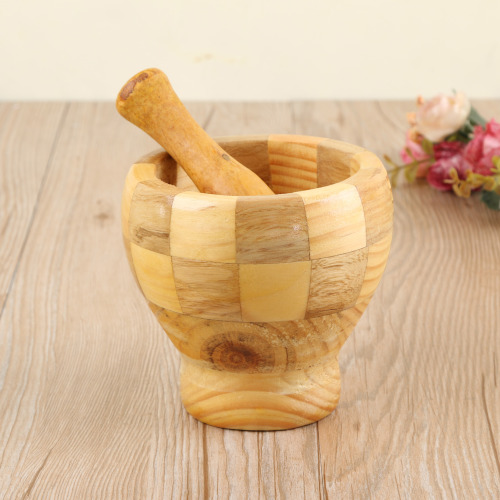 Manufacturer Promotion Family Use Garlic Chisel Pure Natural Bamboo Garlic Mortar Promotion Chisel Medicine