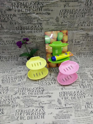 Colorful strong sucker double soap stand removable soap stand for soap rack shelves shelves