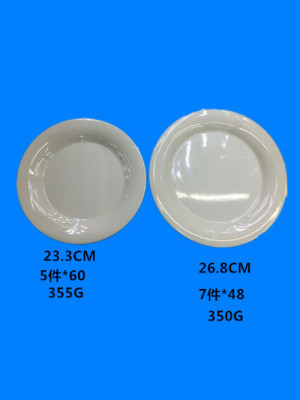 Melamine stock white round dish Melamine new style