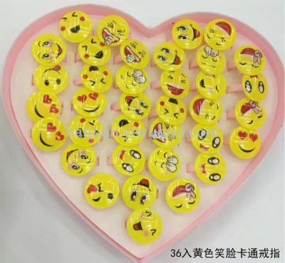 The new 36 include a smiley face, fruit and flower heart ring