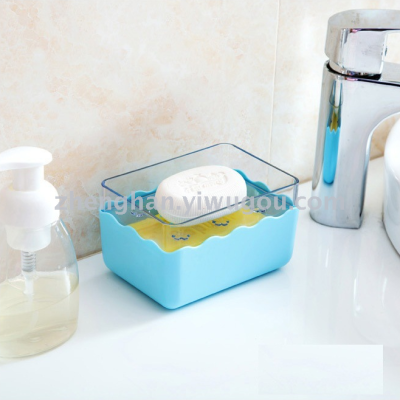 Double soap box can be leached soap rack bathroom creative soap box cute soap shelves