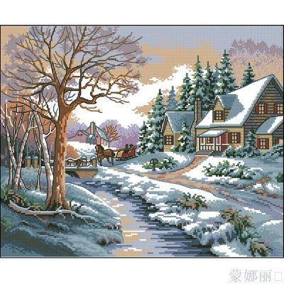 Cross stitch diamond painting foreign trade embroidered characters landscape flower cartoon precision printing