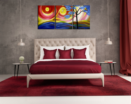 Factory Direct Restaurant Decorative Painting Living Room Sofa Background Wall Painting Hand-Painted Decorative Oil Painting