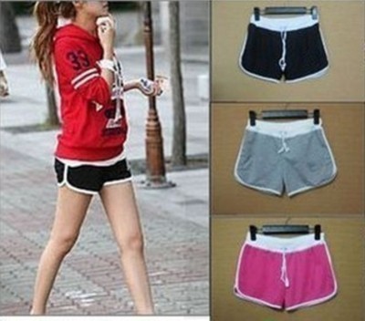 Cotton stretch was thin Korean version of beach pants shorts candy pants