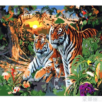 Cross stitch diamond painting foreign trade embroidered characters landscape flower cartoon precision printing