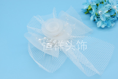 The Factory wholesale children lady general hair accessories Korean version bright silk rose hairpin rose gauze hair accessories