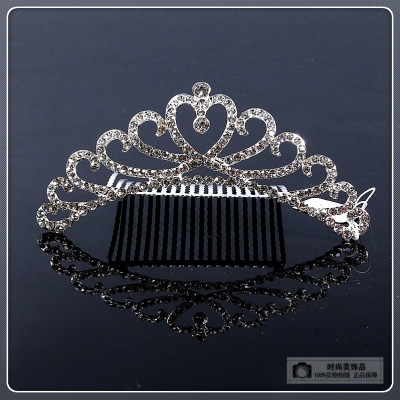 Bride Korean fascinator wedding accessories Crown hair ornaments alloy wedding dress ornaments hair comb