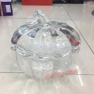 Glass candy jar big size sugar bowl with cover 