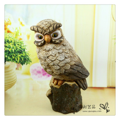 Landscape creative plant gifts zakka resin exposed feet owl decoration crafts