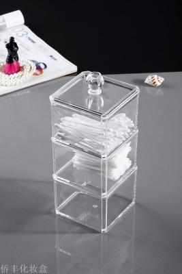Qiao feng transparent cotton swab box cosmetic cotton South Korea jewelry box sf-1183