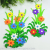 Kindergarten classroom wall decoration materials wall wall decoration colorful flowers combination.