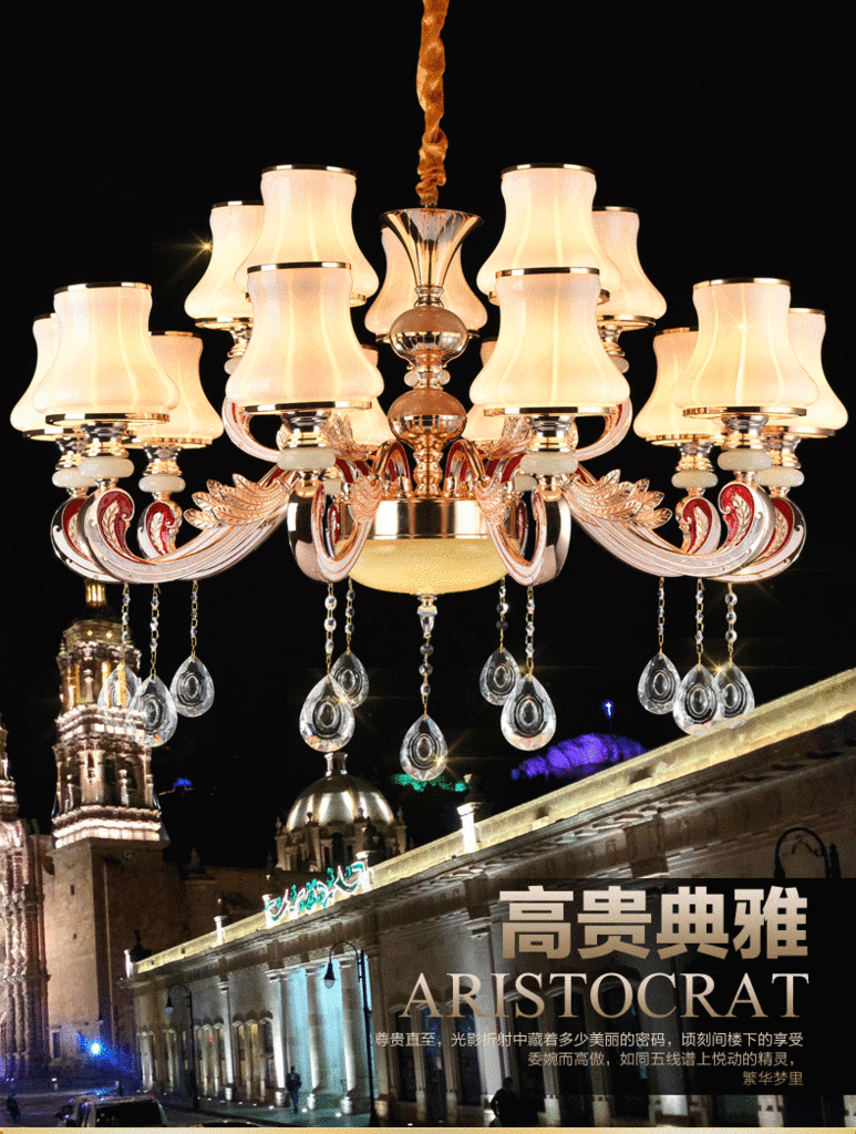 Factory direct sales LED candle chandeliers zinc alloy chandeliers glass chandeliers crystal chandeliers