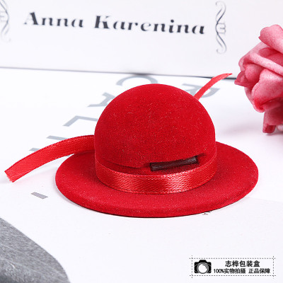 Personalized Ladies hat jewelry box jewelry box ring red hat ring ear stud box