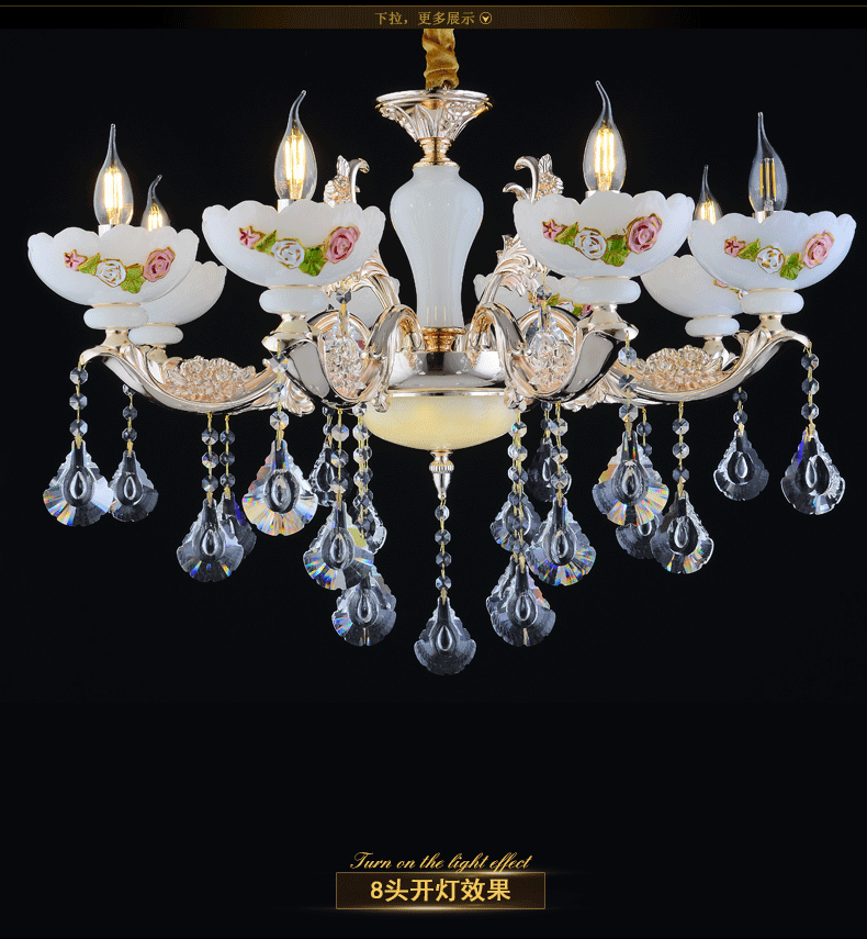 Factory direct sales LED crystal chandelier candle chandelier hotel lobby villa special candle lighting