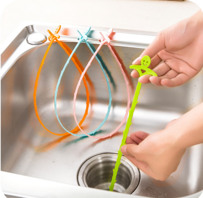 Kitchen Pipe Unclogging Hook Sewer Drainage Facility Household Sink Drainage Anti-Blocking Cleaning Hook