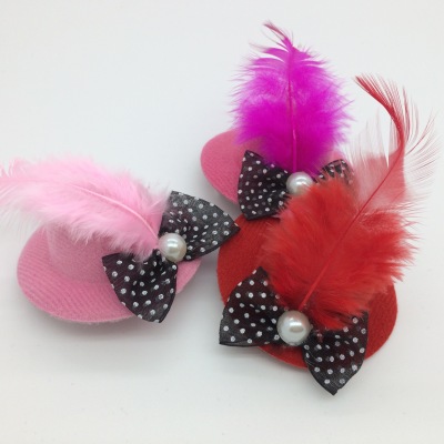 Stage Performance Children's Hair Accessories Billycock Barrettes Elegant Hair Pin Bow Pearl Barrettes Wholesale