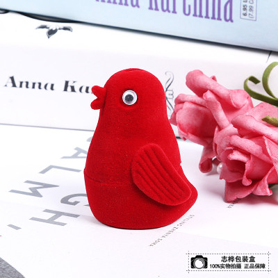Cute cartoon animal bird model jewelry ring ear stud packaging box gift box