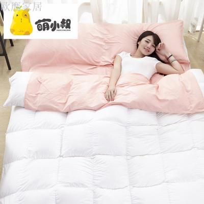 Pure cotton travel hotel sleeping bag in a solid color outdoor cotton super light portable double single health bladder.