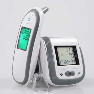 Finger oximeter electronic blood pressure meter handheld oxygen thermometer.
