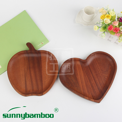 Japanese-style wooden tray rectangular wood solid wood home flower tea set tray bamboo cups fruit wood plates