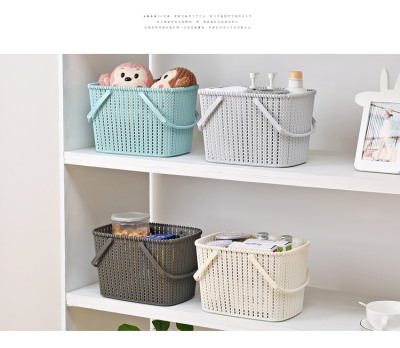 The new shelves of plastic portable imitation rattan collection basket basket basket basket basket basket basket basket