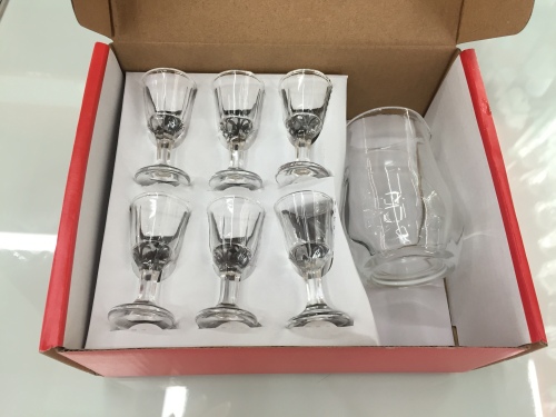 Glass Liquor One Pot 6 Cups Set