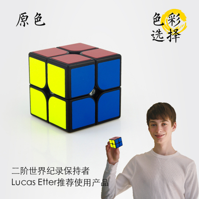 Manufacturers direct sales magic cube competition level rubik's cube super smooth second order rubik's cube (black)
