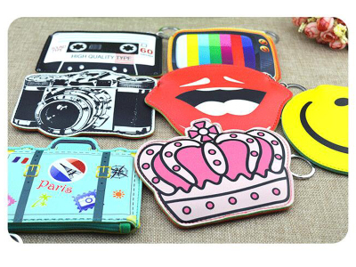 Japan and South Korea mini coin purse hand holding key bag personality nostalgia graffiti series zipper small wallet