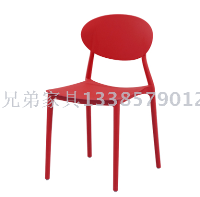 Nordic Plastic Dining Chair Adult Backrest Plastic Office Chair Creative Coffee Shop Hotel Chair Outdoor Sun Chair