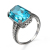 Sapphire zircon ring female European and American fashion ring for girlfriend