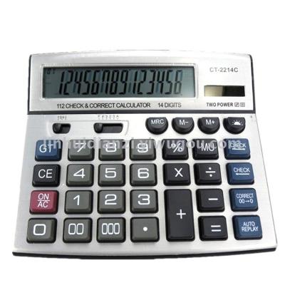 Manufacturer supplies ct-2214c calculators with 14 digit electronic banknotes for inspection