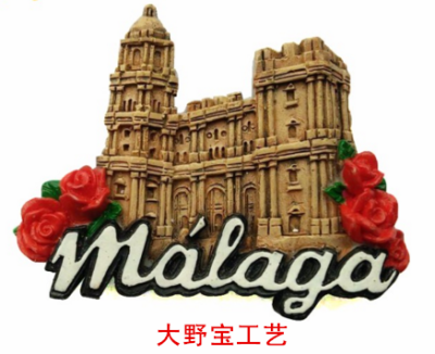 World tourism mecca in malaga souvenir refrigerator stickers, manufacturers direct sales.