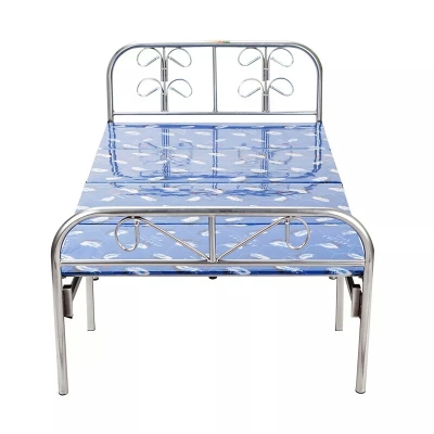 Steel frame reinforced folding bed single bed children's bed siesta bed