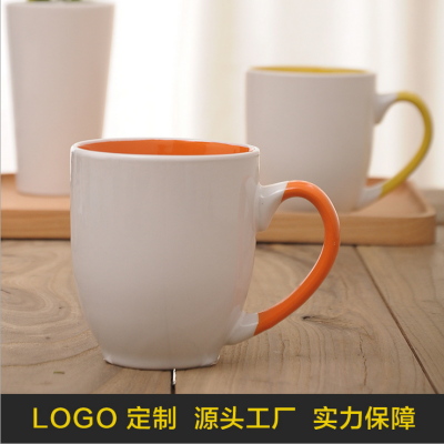 Creative ceramic Cup mug coffee milk breakfast Cup Cup simple water glass advertising custom logo