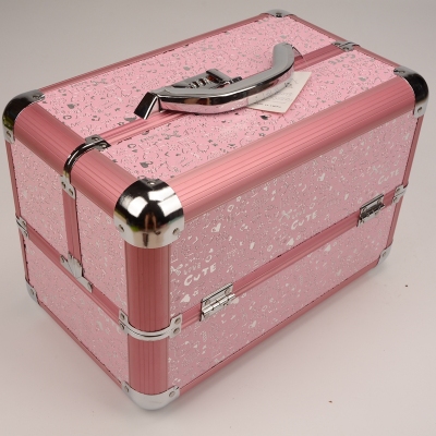 Crown King aluminum Double Dresser portable multi-function large capacity with the makeup box nail box