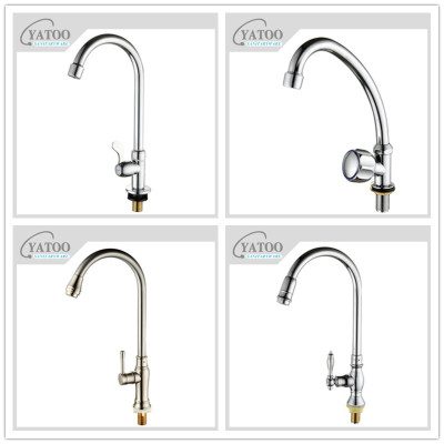 Basin faucet handwheel handle straight handle single hole lavatory single cold faucet kitchen bathroom