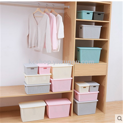 Wicker clothes storage bin plastic storage box-like clothes storage box chest storage box finishing box